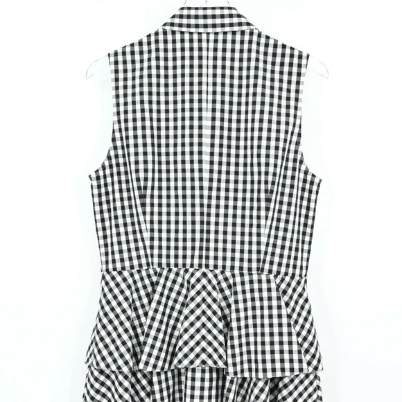 MICHAEL KORS Collection knee length 12 Gingham Poplin Belted Shirt Dress $1490 - Picture 7 of 12